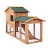 61" Wooden Chicken Coop Hen House Rabbit Wood Hutch Poultry Cage Habitat