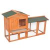 61" Wooden Chicken Coop Hen House Rabbit Wood Hutch Poultry Cage Habitat