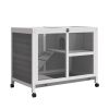 Pet cage /Wood Rabbit Hutch-Gray