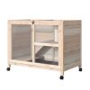 Pet cage /Wood Rabbit Hutch-Natural