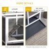 Pet cage /Wood Rabbit Hutch-Gray