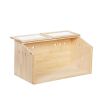 Middle Transparent Wooden Hamster Cage;  Small Animal Habitat Hutch for Large Siberian Hamster; Gerbils; Little Rabbits;  Natural