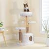 Modern Cat Tree;  Natural Branch Cat Tower;  Luxury Cat Condo;  Indoor Cat Furniture;  Kitten Cat Gift;  White