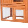 61" Wooden Chicken Coop Hen House Rabbit Wood Hutch Poultry Cage Habitat