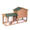 61" Wooden Chicken Coop Hen House Rabbit Wood Hutch Poultry Cage Habitat