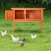 36" Single Deck Waterproof Wooden Chicken Coop Hen House Pet Animal Poultry Cage Rabbit Hutch Natura