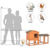 61" Wooden Chicken Coop Hen House Rabbit Wood Hutch Poultry Cage Habitat