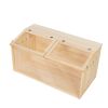 Middle Transparent Wooden Hamster Cage;  Small Animal Habitat Hutch for Large Siberian Hamster; Gerbils; Little Rabbits;  Natural