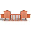 Outdoor Wooden Chicken Coop;  124' Large Hen Cage Rabbit House;  Bunny Hutch with Ventilation Door;  Removable Ramp Garden Backyard Pet House Chicken