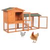 61" Wooden Chicken Coop Hen House Rabbit Wood Hutch Poultry Cage Habitat