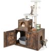 Cat Tree with Litter Box Enclosure with Cat Condo